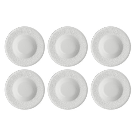 Set of 6 Bosco soup plates - White, 23 cm