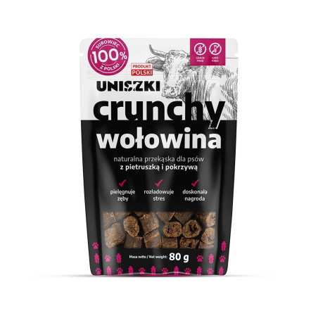 UNISZKI Crunchy Beef with Parsley and Nettle - Dog Treat - 80g
