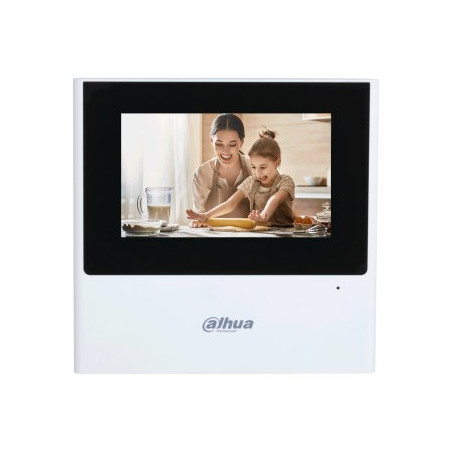 Dahua Monitor: 4.3" TFT touch screen, 480x272 resolution, IP surveillance, integrated alarm system, VTH2611L-WP