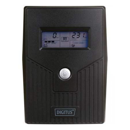 Digitus DN-170064-LCD uninterruptible power supply (UPS) Line-Interactive 0.8 kVA 480 W 2 AC outlet(s)