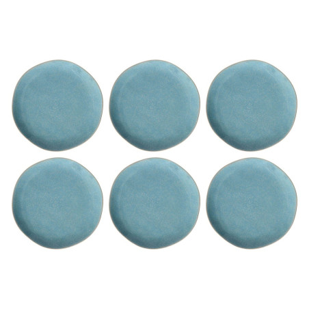 ROSE&TULIPANI CONCERTO FUSE AZZURRO Set of 6 dinner plates 27 cm