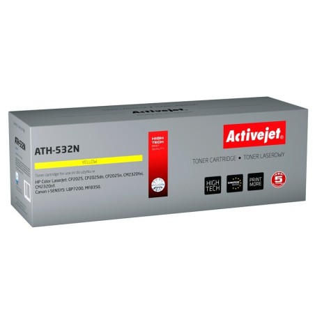 Activejet ATH-532N Toner (replacement for HP 304A CC532A, Canon CRG-718Y; Supreme; 3200 pages; yellow)