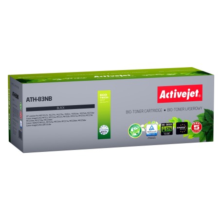 BIO Activejet ATH-83NB toner for HP, Canon printers, Replacement HP 83A CF283A, Canon CRG-737; Supreme; 1500 pages; black. ECO Toner.