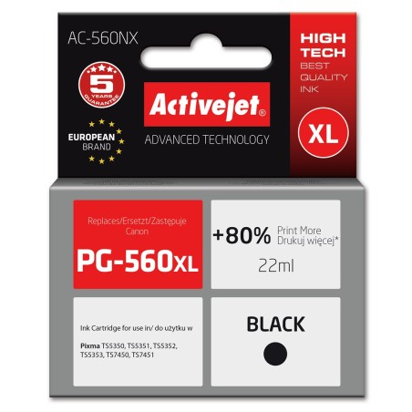 Activejet AC-560NX Ink (replacement for Canon PG-560XL; Supreme; 22 ml; black)