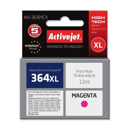 Activejet AH-364MCX Ink (replacement for HP 364XL CB324EE; Premium; 12 ml; magenta)
