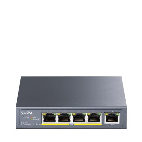 Cudy GS1005P network switch Unmanaged Gigabit Ethernet (10/100/1000) Power over Ethernet (PoE) Grey