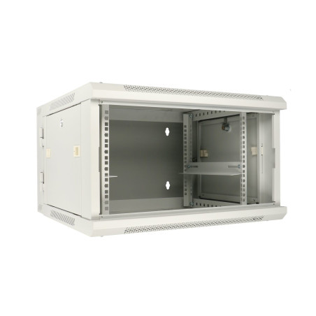 Extralink Rackmount cabinet 6U 600x600 AZH Gray wall mounted, swing type