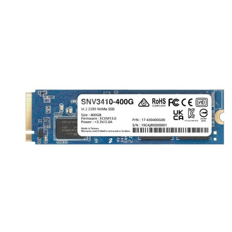 Synology Plus Series 400GB M.2 (22x80) NVMe PCIe 3.0x4 SNV3410-400G (DWPD 0.7)