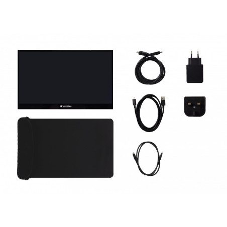 Verbatim 49593 computer monitor 43.9 cm (17.3") 1920 x 1080 pixels Full HD LCD Touchscreen Black
