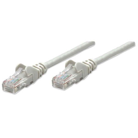 Intellinet Network Patch Cable, Cat5e, 2m, Grey, CCA, U/UTP, PVC, RJ45, Gold Plated Contacts, Snagless, Booted, Lifetime Warranty