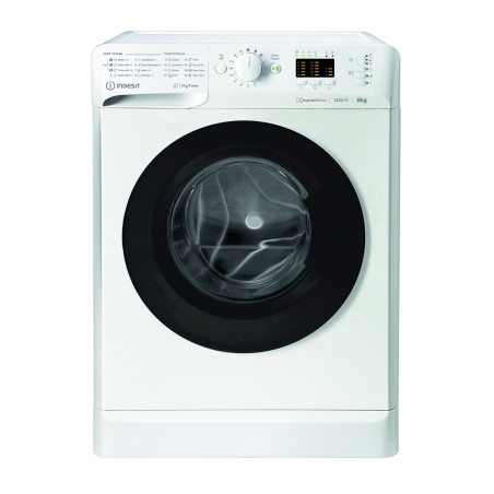 INDESIT | Washing machine | MTWSA 61294 WK EE | Energy efficiency class C | Front loading | Washing capacity 6 kg | 1150 RPM | Depth 42.5 cm | Width 59.5 cm | Display | Big Digit | White