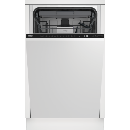 BEKO Dishwasher | DIS46120 | Built-in | Width 45 cm | Number of place settings 11 | Number of programs 6 | Energy efficiency class E | Display | White