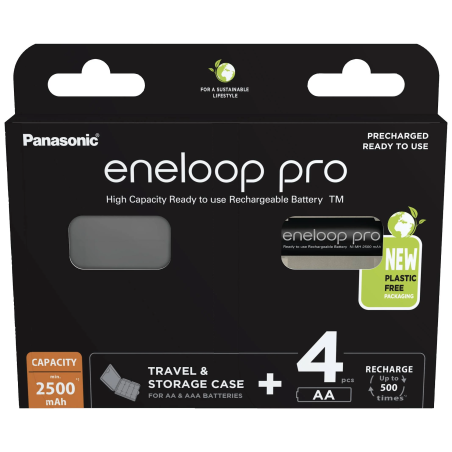 Panasonic | Rechargeable Batteries | ENELOOP BK-3HCDEC4BE | AA | 2500 mAh | 4 pc(s)