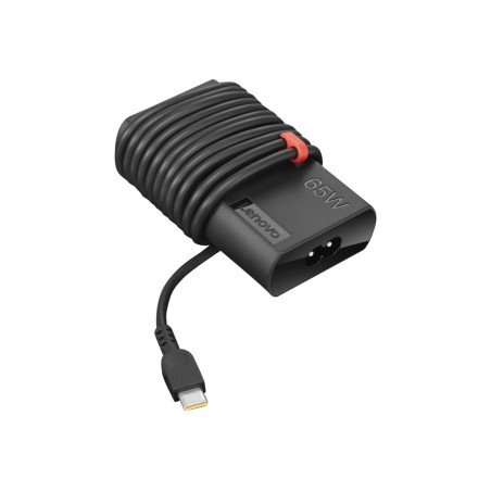 Lenovo | ThinkPad | 65W Slim | AC Adapter | The ThinkPad 65W Slim AC Adapter – USB Type-C is the new adapter designed with slimmer size and cable management. It is your perfect replacement or spare power adapter for your ThinkPad notebooks. | USB Type-C