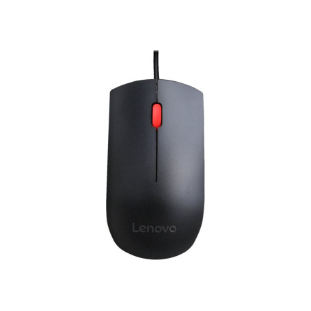 Lenovo Essential USB Wired Mouse, 1600 DPI, 1.8 m, 3 Buttons, Black | Lenovo | Essential USB Mouse | wired | Optical sensor | Black