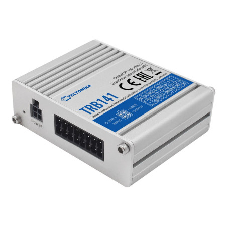 LTE Gateway: No WiFi, 4G, Input/Output, Micro USB | Teltonika | LTE Gateway | TRB141 | No Wi-Fi | Ethernet LAN (RJ-45) ports 0 | Mesh Support No | MU-MiMO No | 2G/3G/4G | Antenna type 1 x SMA for LTE | 1 x Virtual network interface via micro USB