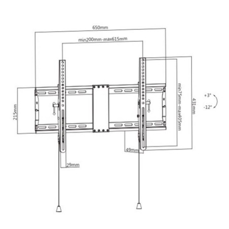 TV SET ACC WALL MOUNT 37-80"/WM-80T-01 GEMBIRD
