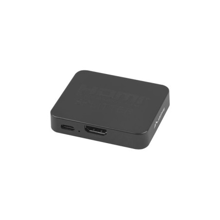 Lanberg Splitter video HDMI to 2X HDMI 4K, USB-C Port, Black | SPV-HDMI-1002