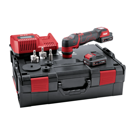 Flex The smart cordless polisher 12 V, rotary and random orbital free-running | PXE 80 12-EC/2.5 SET