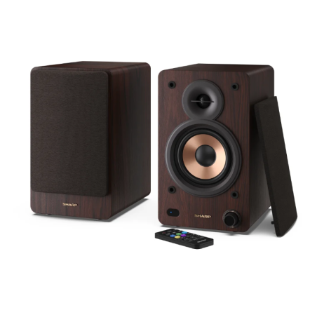 Sharp CP-SS30 Bookshelf Speakers, Brown | Sharp | Speakers | CP-SS30(BR) Bookshelf | 60 W | Bluetooth | Wireless connection | Brown