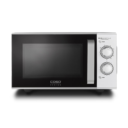 Caso | Ceramic Microwave Oven with Grill | MG 25 Ecostyle | Free standing | 900 W | 25 L | Grill | Silver