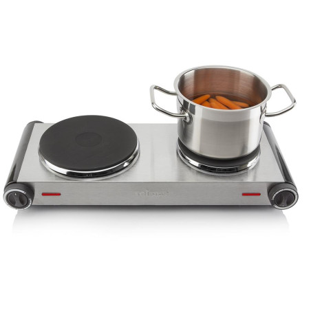 Tristar | Free standing table hob | KP-6248 | Number of burners/cooking zones 2 | Electric | Stainless Steel/Black