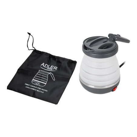 Adler | Travel Kettle | AD 1279 | Electric | 750 W | 0.6 L | Silicon | White