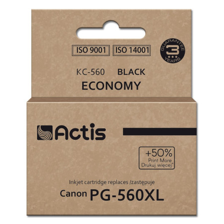 Actis KC-560 Ink (replacement for Canon PG-560XL; Supreme; 22 ml; black). Prints 50% more than OEM.