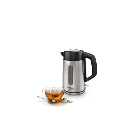 Bosch | Kettle | DesignLine TWK4P440 | Electric | 2400 W | 1.7 L | Stainless steel | 360° rotational base | Black/Stainless Steel