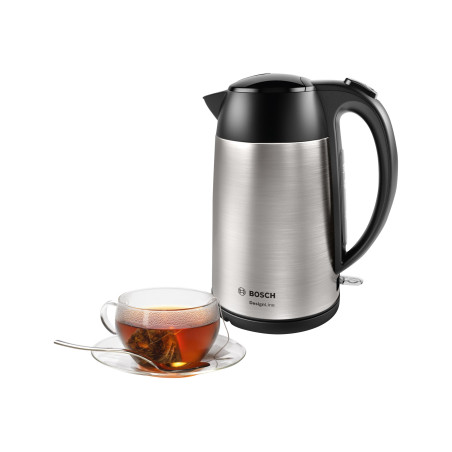 Bosch | Kettle | DesignLine TWK3P420 | Electric | 2400 W | 1.7 L | Stainless steel | 360° rotational base | Black/Stainless Steel