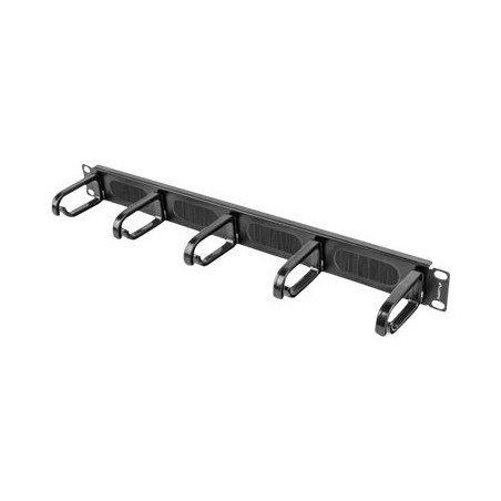 LANBERG 19inch cable management AK-1203-B brush panel 5 rings type B 1U black