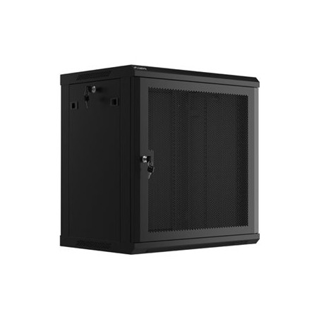 LANBERG Wall mount cabinet 19inch 12U 600x450 mesh doora black flat pack
