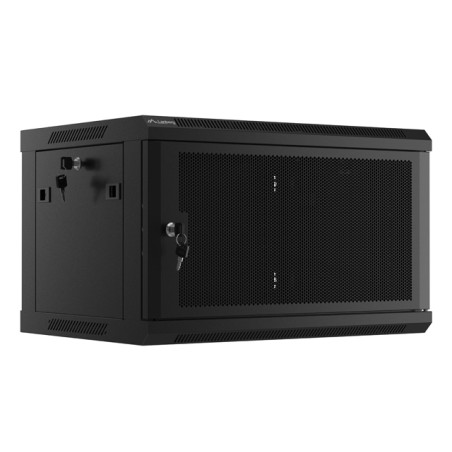 Lanberg | Rack cabinet 19" wall-mount 6U/600x450 with perforated door (flat pack) | WF01-6406-23B | Black