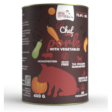 SYTA MICHA Chef Pork with vegetables - wet dog food - 400g