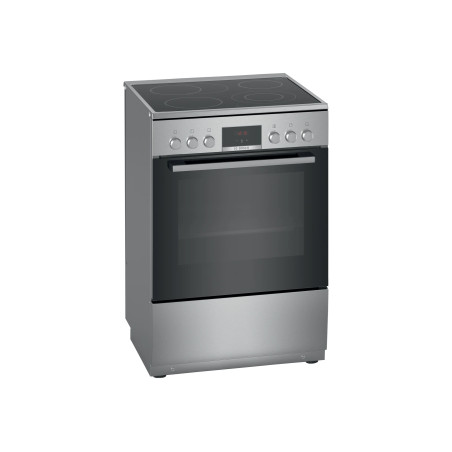 Bosch | Cooker | HKR39A250U | Hob type Vitroceramic | Oven type Electric | Stainless steel | Width 60 cm | Electronic ignition | Grilling | LED | Depth 60 cm | 66 L