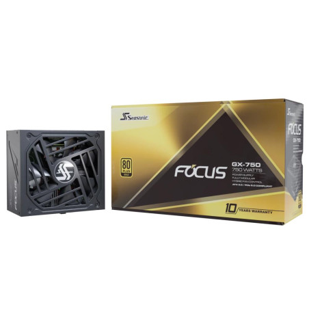 Power Supply|SEASONIC|FOCUS GX ATX 3.0|750 Watts|Efficiency 80 PLUS GOLD|MTBF 100000 hours|FOCUS-GX-750-V4