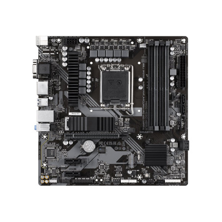 Mainboard|GIGABYTE|Intel B760 Express|LGA1700|Micro-ATX|Memory DDR4|Memory slots 4|2xPCI-Express 3.0 1x|1xPCI-Express 4.0 16x|2xM.2|1x15pin D-sub|1xHDMI|1xDisplayPort|6xUSB 2.0|5xUSB 3.2|1xUSB-C|1xPS/2|1xRJ45|3xAudio port|B760MD3HPDDR4