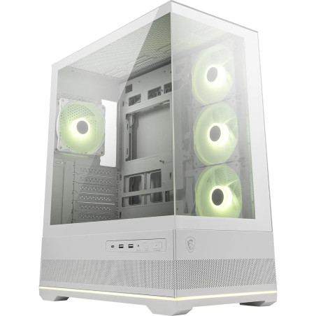 Case|MSI|MAG PANO 110R PZ / WHITE|MidiTower|Case product features Transparent panel|Not included|Colour Black|MAGPANO110RPZWHITE