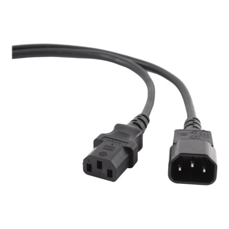 Cablexpert | PC-189-VDE power extension cable 1.8 meter | Black | C14 coupler | C14 coupler