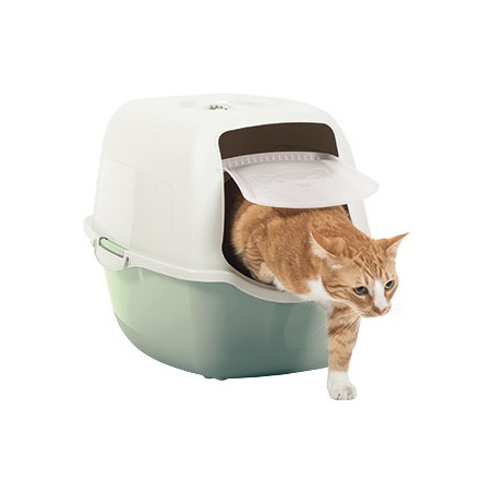 ROTHO Bailey Hooded litter box Green, White