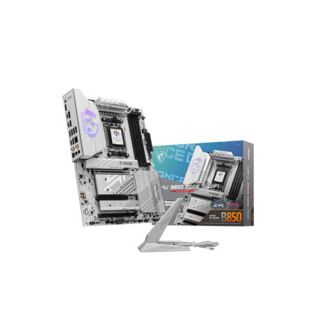 MSI MPG B850 EDGE TI WIFI | Processor family AMD | Processor socket AM5 | DDR5 | Supported hard disk drive interfaces SATA, M.2 | Number of SATA connectors 4