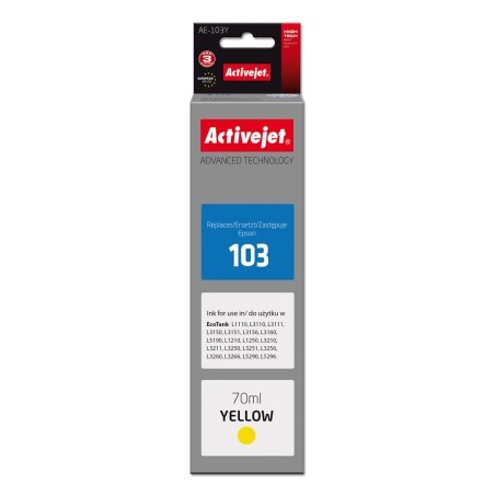 Activejet AE-103Y ink (replacement Epson 103 C13T00S44A; Supreme; 70 ml; yellow)