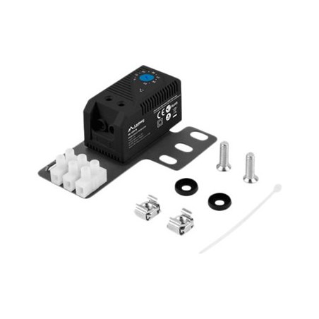 Lanberg Closed-loop thermostat 10A for rack cabinets with 19" ear and terminal block | AK-1505-B | Black