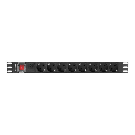 LANBERG PDU 19inch 1U 16A 8x Shuko 2m black