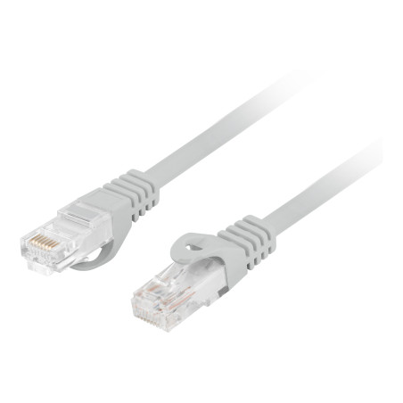 LANBERG Patchcord cat.6 UTP LSZH CU 1.5m grey Fluke passed