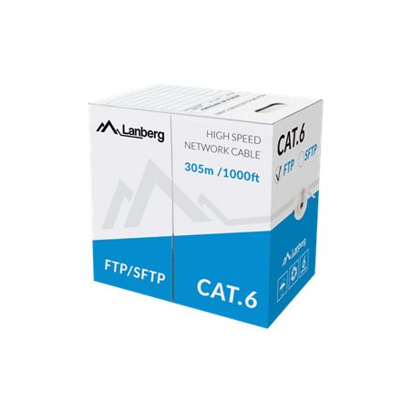 LANBERG LCF6-11CU-0305-S FTP stranded cable CU cat. 6 305m gray