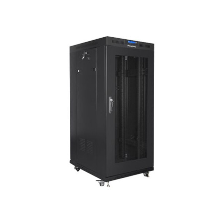 Lanberg | Rack cabinet 19" free-standing 22U/800x800 (flat pack) with mesh door, LCD | FF01-8822-23BL | Black