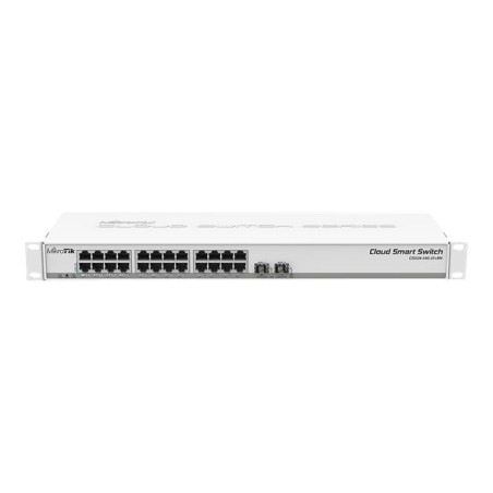 Switch|MIKROTIK|CSS326-24G-2S+RM|Switch type Managed|Rack mounting Yes|Form factor 1U|24xRJ-45 ports|RJ-45 Ports Type Gigabit Ethernet (10/100/1000)|2xSFP+ module slots quantity|10G support Yes|Power over Ethernet (PoE) Yes|CSS326-24G-2S+RM