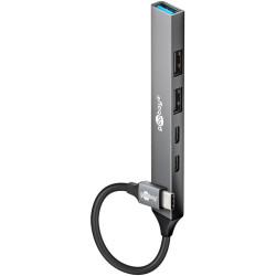 Goobay Slim 5-Port USB Hub,...