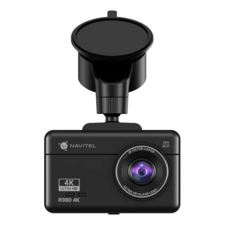 Navitel | Dashcam with Wi-Fi, GPS-informer, and digital speedometer | R980 4K | GPS (satellite) | 854 x 480 | Maps included